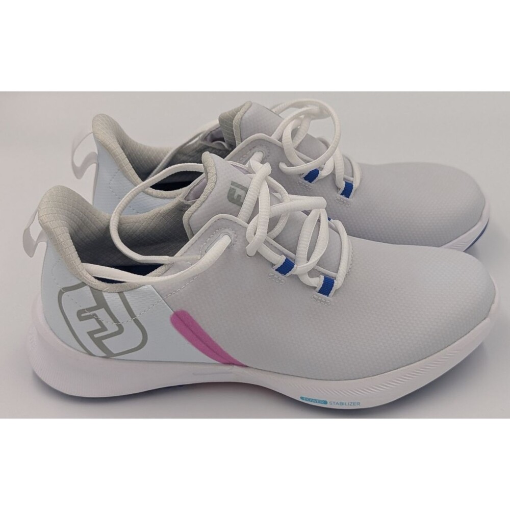 FootJoy Women's Fuel Sport Spikeless Golf Shoes White Pink 90127 Size US 6.5